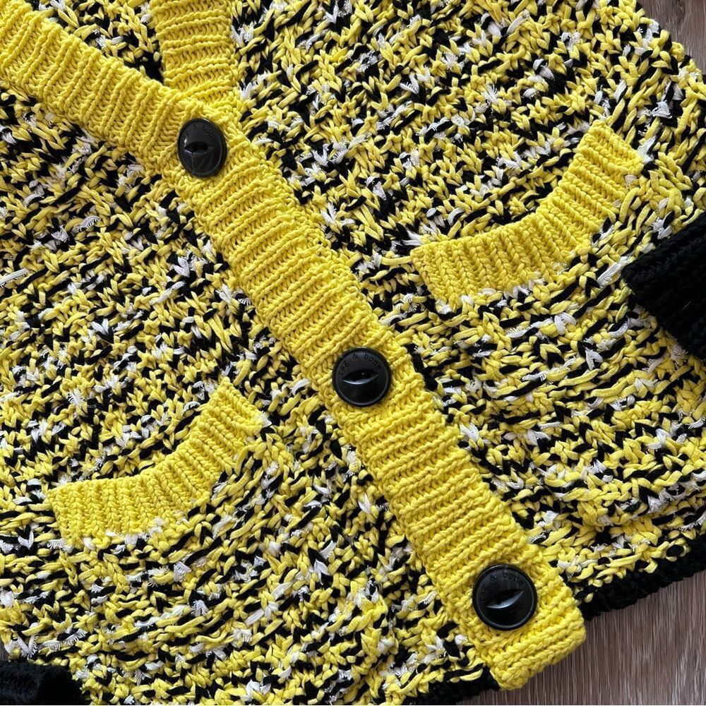Rag & bone yellow viola knit cardigan sweater women’s size‎ xs - Picture 4 of 9